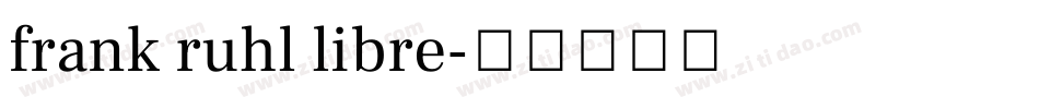 frank ruhl libre字体转换